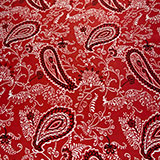 Bright red paisley